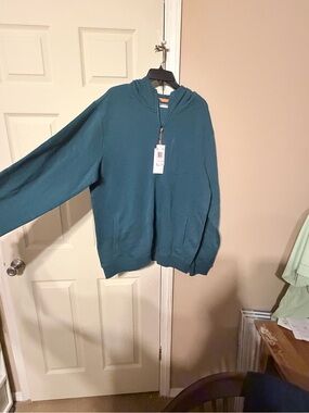 Merrell Teal Hooded Zip Performance Jacket